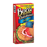 Boca Veggie Protein original chik'n veggie patties, 4 vegan soy protein patties Left Picture